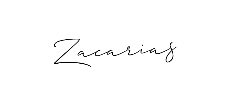 Design your own signature with our free online signature maker. With this signature software, you can create a handwritten (Allison_Script) signature for name Zacarias. Zacarias signature style 2 images and pictures png