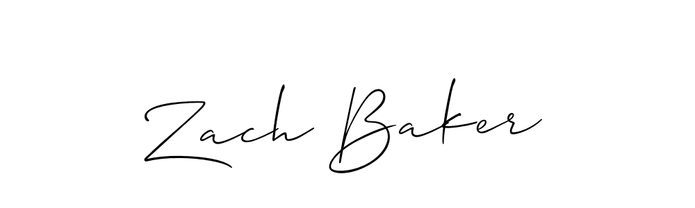 How to make Zach Baker name signature. Use Allison_Script style for creating short signs online. This is the latest handwritten sign. Zach Baker signature style 2 images and pictures png