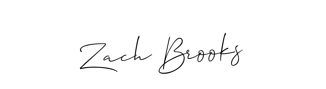 Create a beautiful signature design for name Zach Brooks. With this signature (Allison_Script) fonts, you can make a handwritten signature for free. Zach Brooks signature style 2 images and pictures png