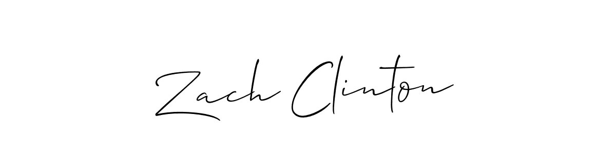 Make a beautiful signature design for name Zach Clinton. With this signature (Allison_Script) style, you can create a handwritten signature for free. Zach Clinton signature style 2 images and pictures png