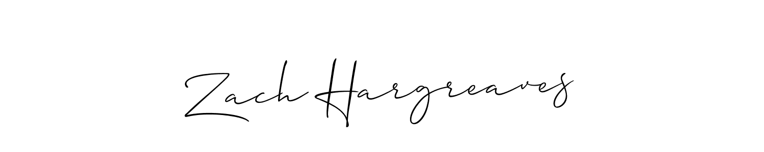 How to make Zach Hargreaves signature? Allison_Script is a professional autograph style. Create handwritten signature for Zach Hargreaves name. Zach Hargreaves signature style 2 images and pictures png