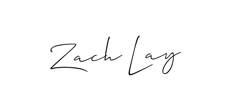 Also You can easily find your signature by using the search form. We will create Zach Lay name handwritten signature images for you free of cost using Allison_Script sign style. Zach Lay signature style 2 images and pictures png