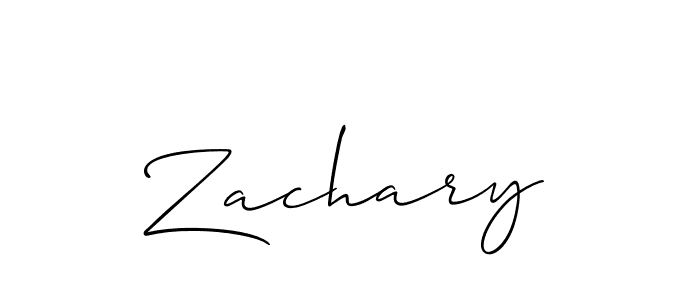 Make a beautiful signature design for name Zachary. With this signature (Allison_Script) style, you can create a handwritten signature for free. Zachary signature style 2 images and pictures png