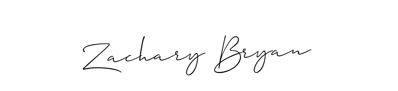 Design your own signature with our free online signature maker. With this signature software, you can create a handwritten (Allison_Script) signature for name Zachary Bryan. Zachary Bryan signature style 2 images and pictures png