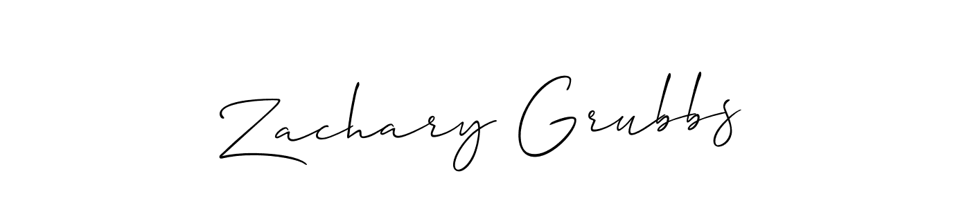 How to make Zachary Grubbs name signature. Use Allison_Script style for creating short signs online. This is the latest handwritten sign. Zachary Grubbs signature style 2 images and pictures png