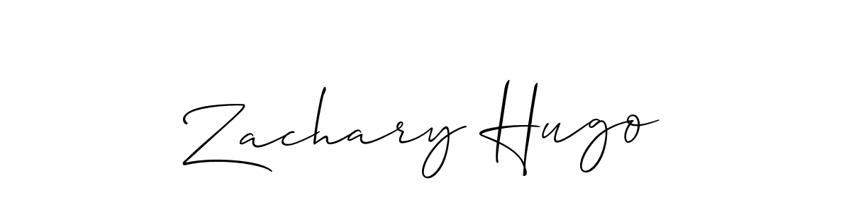 Zachary Hugo stylish signature style. Best Handwritten Sign (Allison_Script) for my name. Handwritten Signature Collection Ideas for my name Zachary Hugo. Zachary Hugo signature style 2 images and pictures png