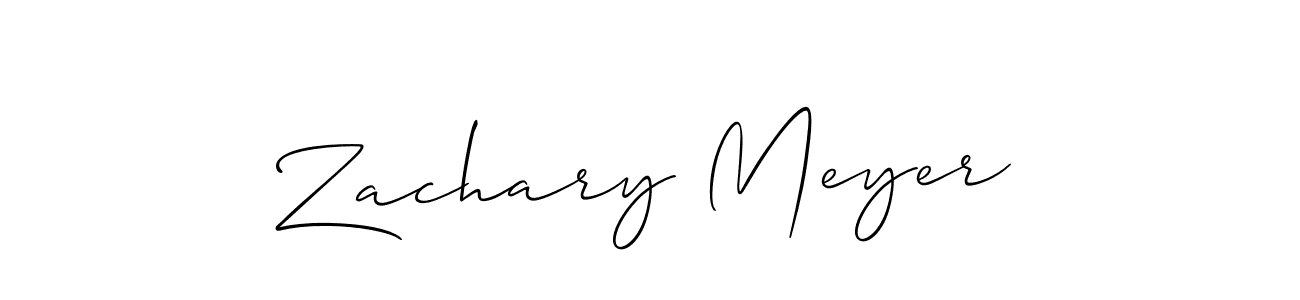 Create a beautiful signature design for name Zachary Meyer. With this signature (Allison_Script) fonts, you can make a handwritten signature for free. Zachary Meyer signature style 2 images and pictures png