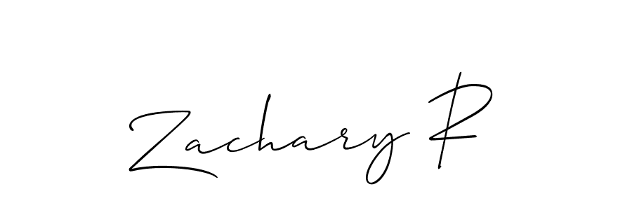 Use a signature maker to create a handwritten signature online. With this signature software, you can design (Allison_Script) your own signature for name Zachary R. Zachary R signature style 2 images and pictures png