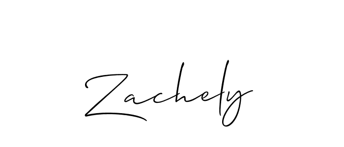 The best way (Allison_Script) to make a short signature is to pick only two or three words in your name. The name Zachely include a total of six letters. For converting this name. Zachely signature style 2 images and pictures png