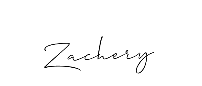Create a beautiful signature design for name Zachery. With this signature (Allison_Script) fonts, you can make a handwritten signature for free. Zachery signature style 2 images and pictures png