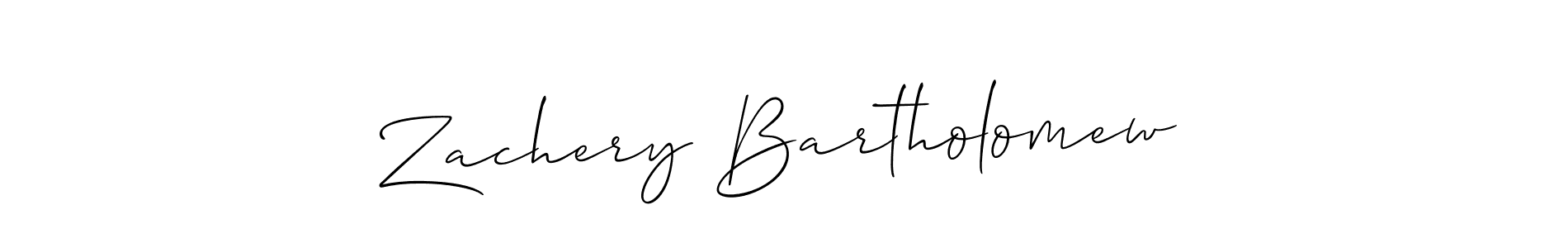 Zachery Bartholomew stylish signature style. Best Handwritten Sign (Allison_Script) for my name. Handwritten Signature Collection Ideas for my name Zachery Bartholomew. Zachery Bartholomew signature style 2 images and pictures png