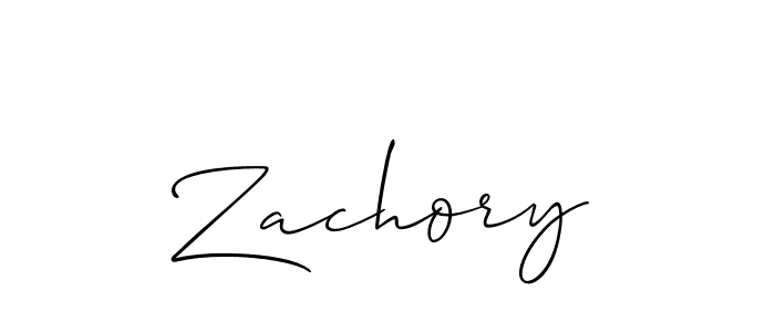 How to make Zachory signature? Allison_Script is a professional autograph style. Create handwritten signature for Zachory name. Zachory signature style 2 images and pictures png