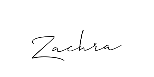 Use a signature maker to create a handwritten signature online. With this signature software, you can design (Allison_Script) your own signature for name Zachra. Zachra signature style 2 images and pictures png