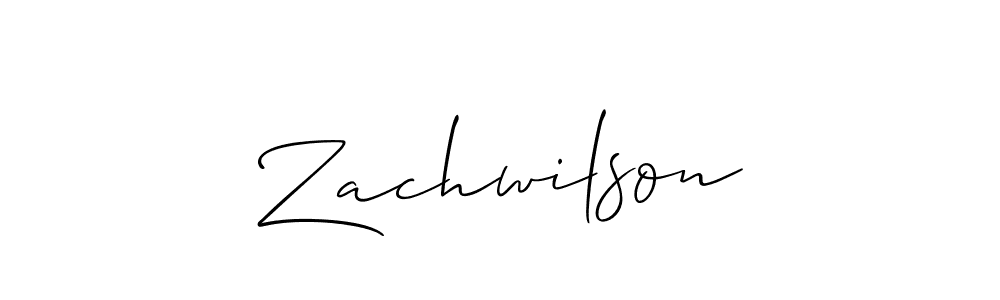 How to make Zachwilson signature? Allison_Script is a professional autograph style. Create handwritten signature for Zachwilson name. Zachwilson signature style 2 images and pictures png