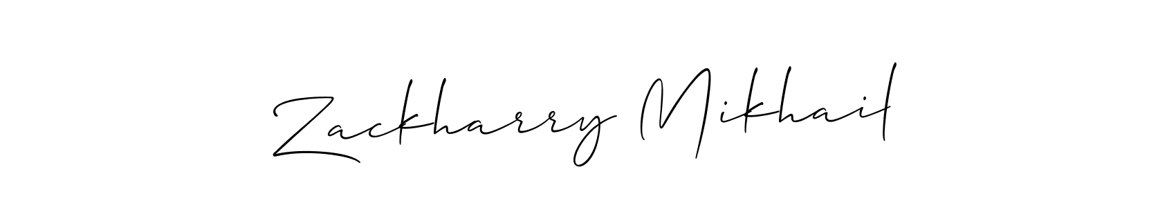 Make a beautiful signature design for name Zackharry Mikhail. Use this online signature maker to create a handwritten signature for free. Zackharry Mikhail signature style 2 images and pictures png