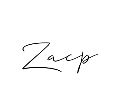 You should practise on your own different ways (Allison_Script) to write your name (Zacp) in signature. don't let someone else do it for you. Zacp signature style 2 images and pictures png