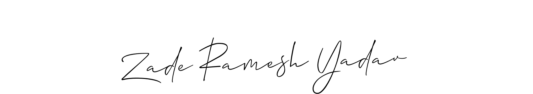 This is the best signature style for the Zade Ramesh Yadav name. Also you like these signature font (Allison_Script). Mix name signature. Zade Ramesh Yadav signature style 2 images and pictures png