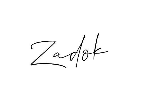 Best and Professional Signature Style for Zadok. Allison_Script Best Signature Style Collection. Zadok signature style 2 images and pictures png