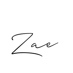 Use a signature maker to create a handwritten signature online. With this signature software, you can design (Allison_Script) your own signature for name Zae. Zae signature style 2 images and pictures png