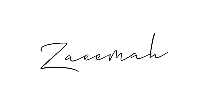 Design your own signature with our free online signature maker. With this signature software, you can create a handwritten (Allison_Script) signature for name Zaeemah. Zaeemah signature style 2 images and pictures png
