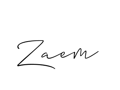 Also we have Zaem name is the best signature style. Create professional handwritten signature collection using Allison_Script autograph style. Zaem signature style 2 images and pictures png