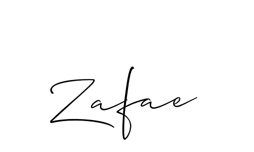 Design your own signature with our free online signature maker. With this signature software, you can create a handwritten (Allison_Script) signature for name Zafae. Zafae signature style 2 images and pictures png