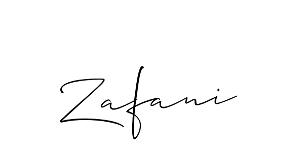 Allison_Script is a professional signature style that is perfect for those who want to add a touch of class to their signature. It is also a great choice for those who want to make their signature more unique. Get Zafani name to fancy signature for free. Zafani signature style 2 images and pictures png