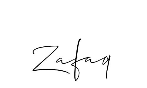 if you are searching for the best signature style for your name Zafaq. so please give up your signature search. here we have designed multiple signature styles  using Allison_Script. Zafaq signature style 2 images and pictures png