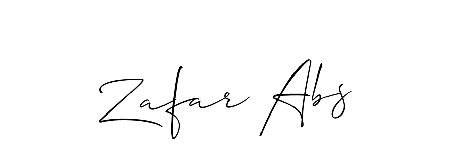 It looks lik you need a new signature style for name Zafar Abs. Design unique handwritten (Allison_Script) signature with our free signature maker in just a few clicks. Zafar Abs signature style 2 images and pictures png