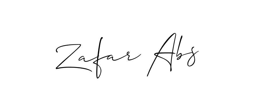 It looks lik you need a new signature style for name Zafar Abs. Design unique handwritten (Allison_Script) signature with our free signature maker in just a few clicks. Zafar Abs signature style 2 images and pictures png