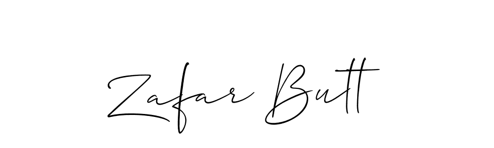 It looks lik you need a new signature style for name Zafar Butt. Design unique handwritten (Allison_Script) signature with our free signature maker in just a few clicks. Zafar Butt signature style 2 images and pictures png