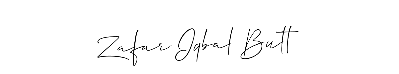 How to make Zafar Iqbal Butt signature? Allison_Script is a professional autograph style. Create handwritten signature for Zafar Iqbal Butt name. Zafar Iqbal Butt signature style 2 images and pictures png