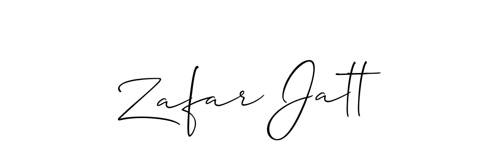 Design your own signature with our free online signature maker. With this signature software, you can create a handwritten (Allison_Script) signature for name Zafar Jatt. Zafar Jatt signature style 2 images and pictures png