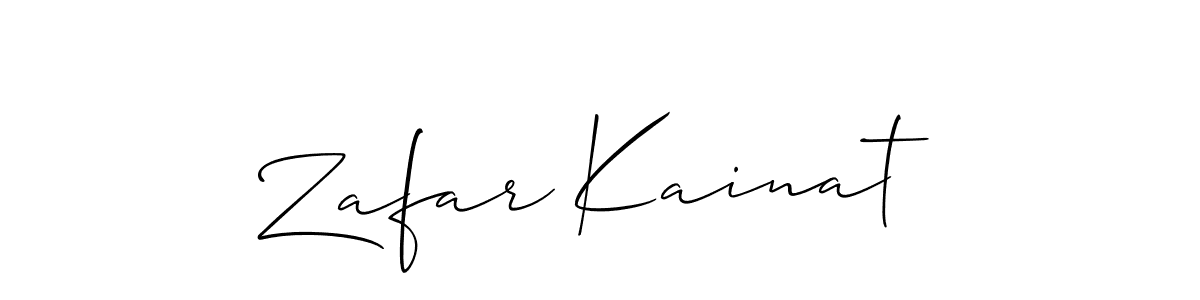 Also we have Zafar Kainat name is the best signature style. Create professional handwritten signature collection using Allison_Script autograph style. Zafar Kainat signature style 2 images and pictures png