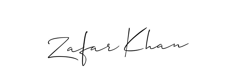 How to make Zafar Khan signature? Allison_Script is a professional autograph style. Create handwritten signature for Zafar Khan name. Zafar Khan signature style 2 images and pictures png