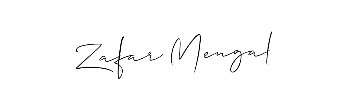 if you are searching for the best signature style for your name Zafar Mengal. so please give up your signature search. here we have designed multiple signature styles  using Allison_Script. Zafar Mengal signature style 2 images and pictures png