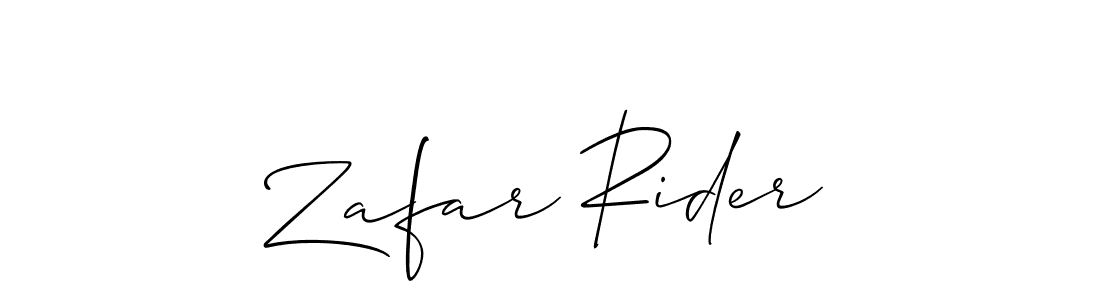 It looks lik you need a new signature style for name Zafar Rider. Design unique handwritten (Allison_Script) signature with our free signature maker in just a few clicks. Zafar Rider signature style 2 images and pictures png