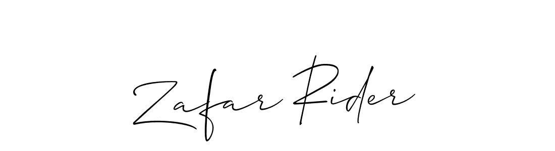 How to make Zafar Rider name signature. Use Allison_Script style for creating short signs online. This is the latest handwritten sign. Zafar Rider signature style 2 images and pictures png