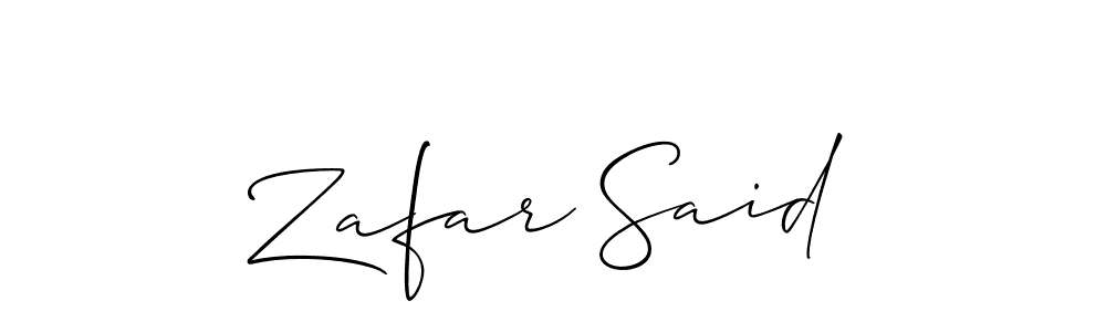 Design your own signature with our free online signature maker. With this signature software, you can create a handwritten (Allison_Script) signature for name Zafar Said. Zafar Said signature style 2 images and pictures png