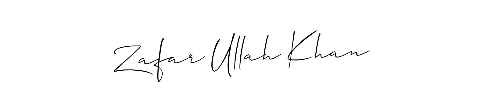 It looks lik you need a new signature style for name Zafar Ullah Khan. Design unique handwritten (Allison_Script) signature with our free signature maker in just a few clicks. Zafar Ullah Khan signature style 2 images and pictures png