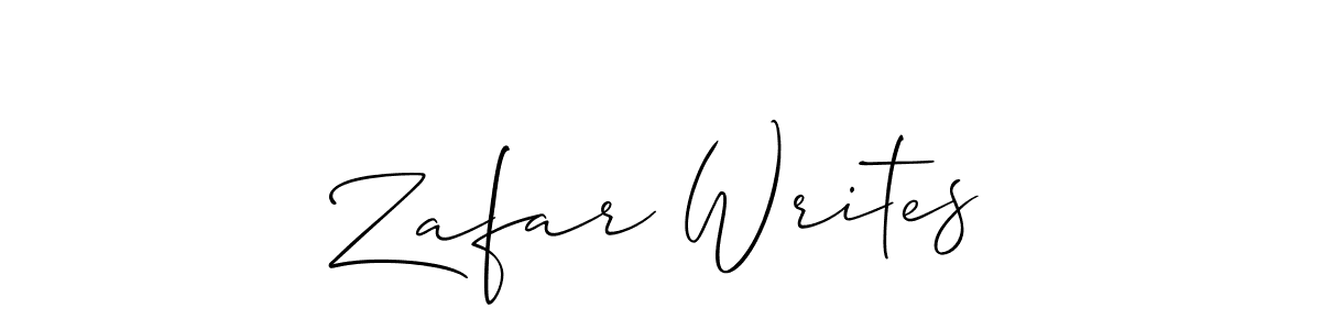 Zafar Writes stylish signature style. Best Handwritten Sign (Allison_Script) for my name. Handwritten Signature Collection Ideas for my name Zafar Writes. Zafar Writes signature style 2 images and pictures png