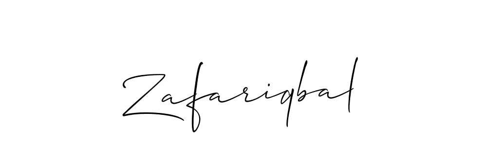 Design your own signature with our free online signature maker. With this signature software, you can create a handwritten (Allison_Script) signature for name Zafariqbal. Zafariqbal signature style 2 images and pictures png