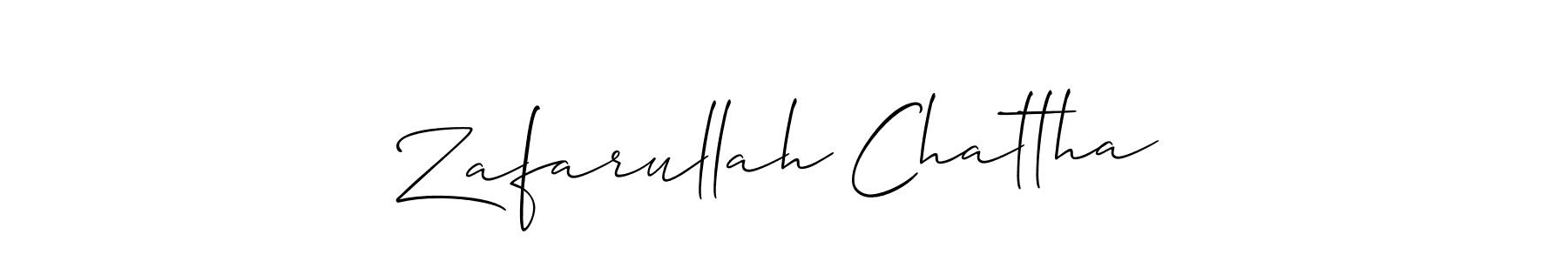 Use a signature maker to create a handwritten signature online. With this signature software, you can design (Allison_Script) your own signature for name Zafarullah Chattha. Zafarullah Chattha signature style 2 images and pictures png