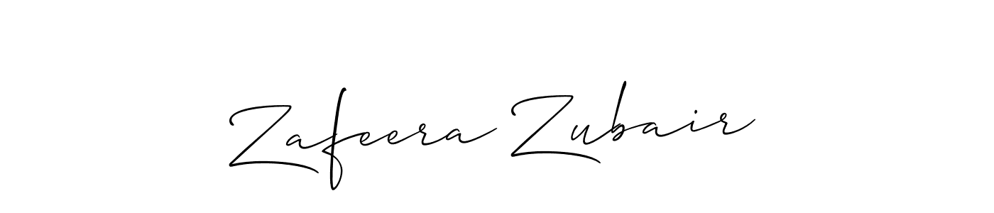 Similarly Allison_Script is the best handwritten signature design. Signature creator online .You can use it as an online autograph creator for name Zafeera Zubair. Zafeera Zubair signature style 2 images and pictures png