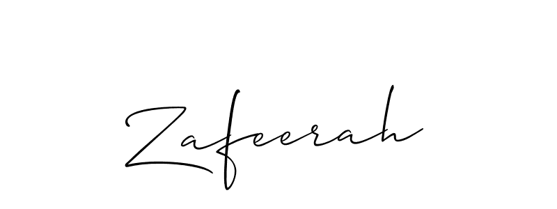 How to make Zafeerah signature? Allison_Script is a professional autograph style. Create handwritten signature for Zafeerah name. Zafeerah signature style 2 images and pictures png