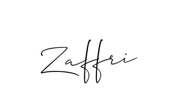 Create a beautiful signature design for name Zaffri. With this signature (Allison_Script) fonts, you can make a handwritten signature for free. Zaffri signature style 2 images and pictures png