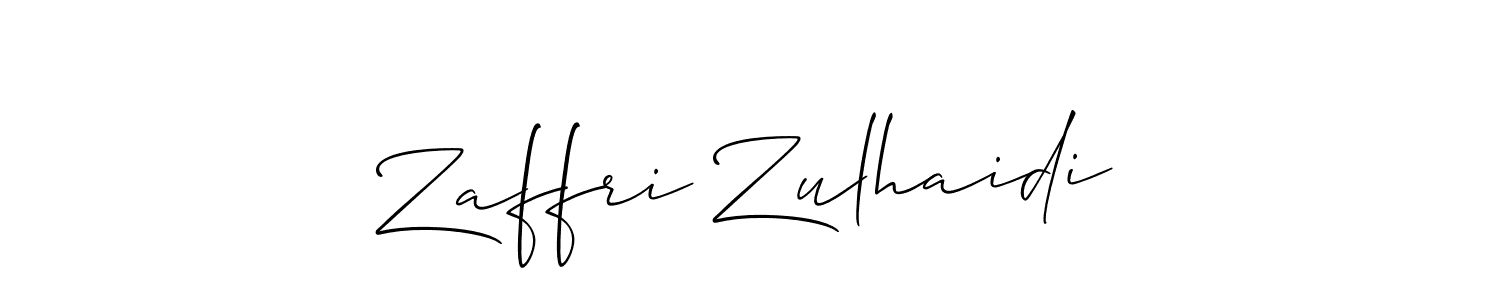 You should practise on your own different ways (Allison_Script) to write your name (Zaffri Zulhaidi) in signature. don't let someone else do it for you. Zaffri Zulhaidi signature style 2 images and pictures png