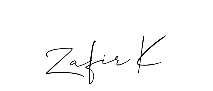 Best and Professional Signature Style for Zafir K. Allison_Script Best Signature Style Collection. Zafir K signature style 2 images and pictures png