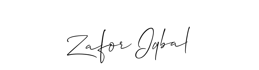 Make a beautiful signature design for name Zafor Iqbal. With this signature (Allison_Script) style, you can create a handwritten signature for free. Zafor Iqbal signature style 2 images and pictures png
