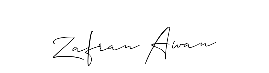 Make a short Zafran Awan signature style. Manage your documents anywhere anytime using Allison_Script. Create and add eSignatures, submit forms, share and send files easily. Zafran Awan signature style 2 images and pictures png
